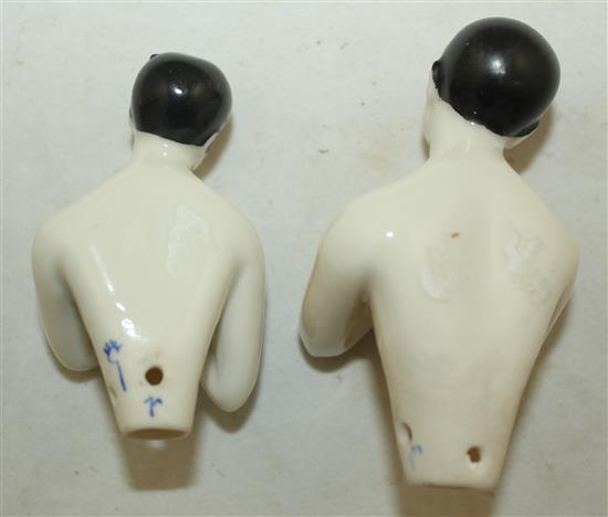 Two Dressel and Kister porcelain doll torsos, 1920s, 6cm & 7.1cm